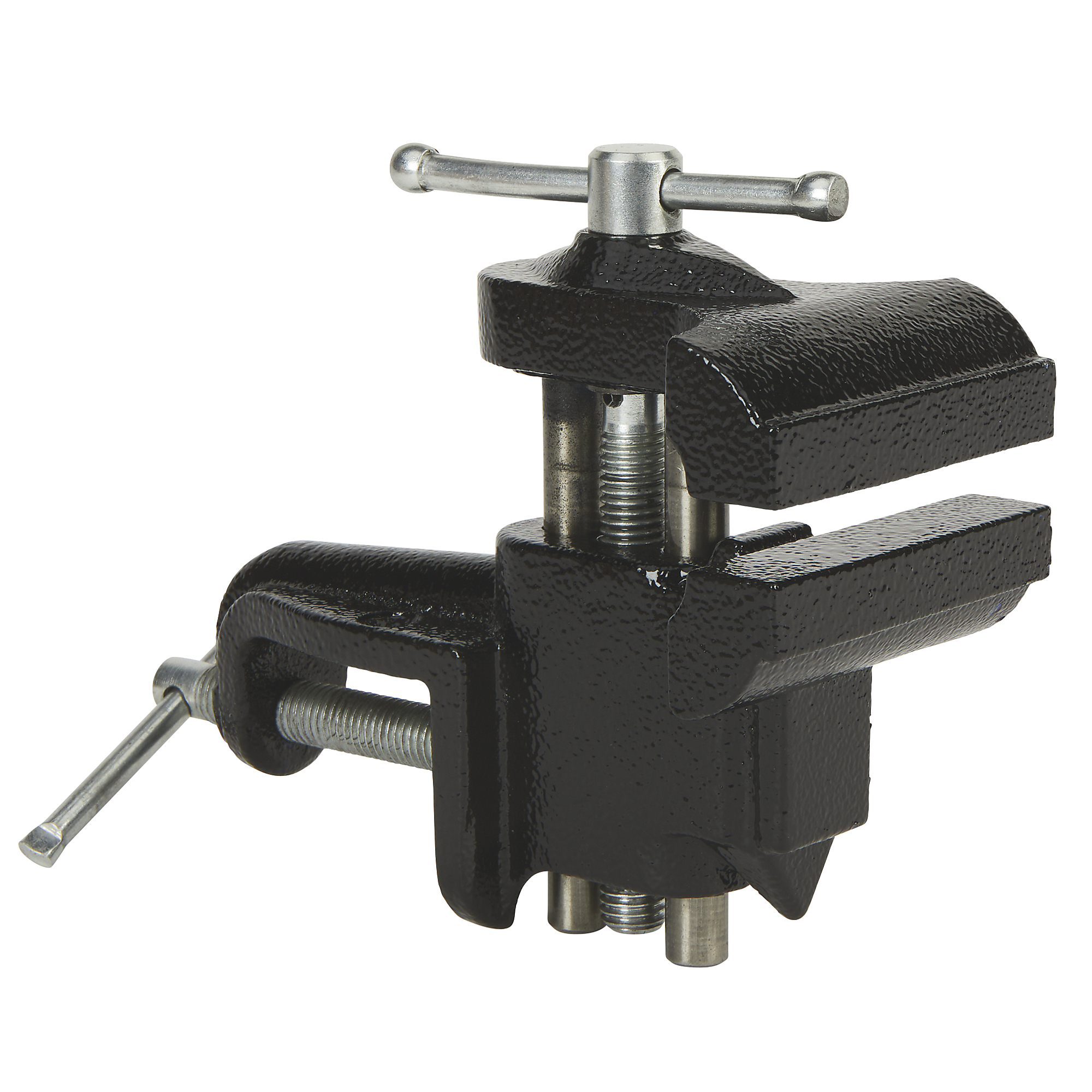 Ironton Clamp-On Bench Vise, 3in. Jaw Width, 2-1/2in. Jaw Capacity, Cast Iron Construction